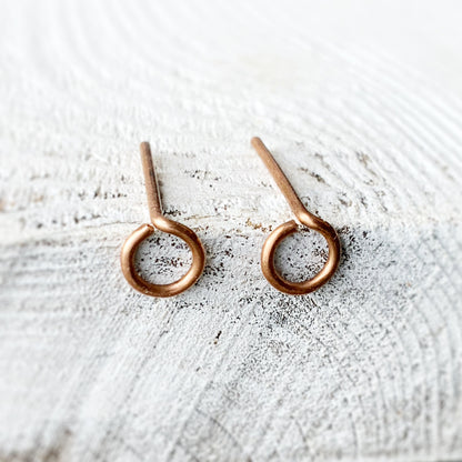 Copper Circle Studs