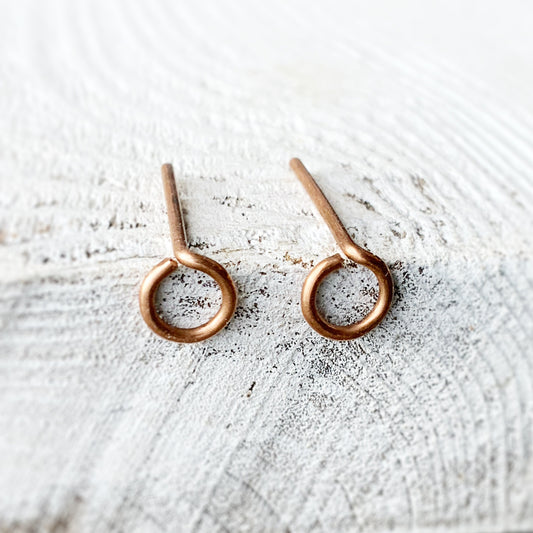 Copper Circle Studs