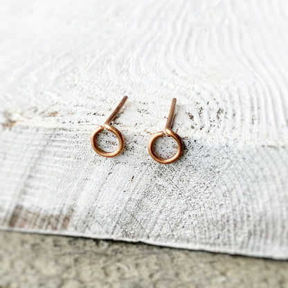 Copper Circle Studs