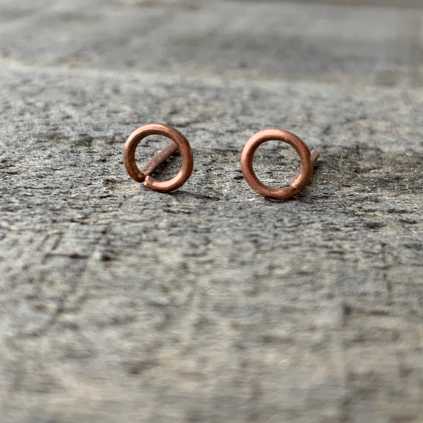 Copper Circle Studs