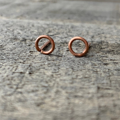 Copper Circle Studs
