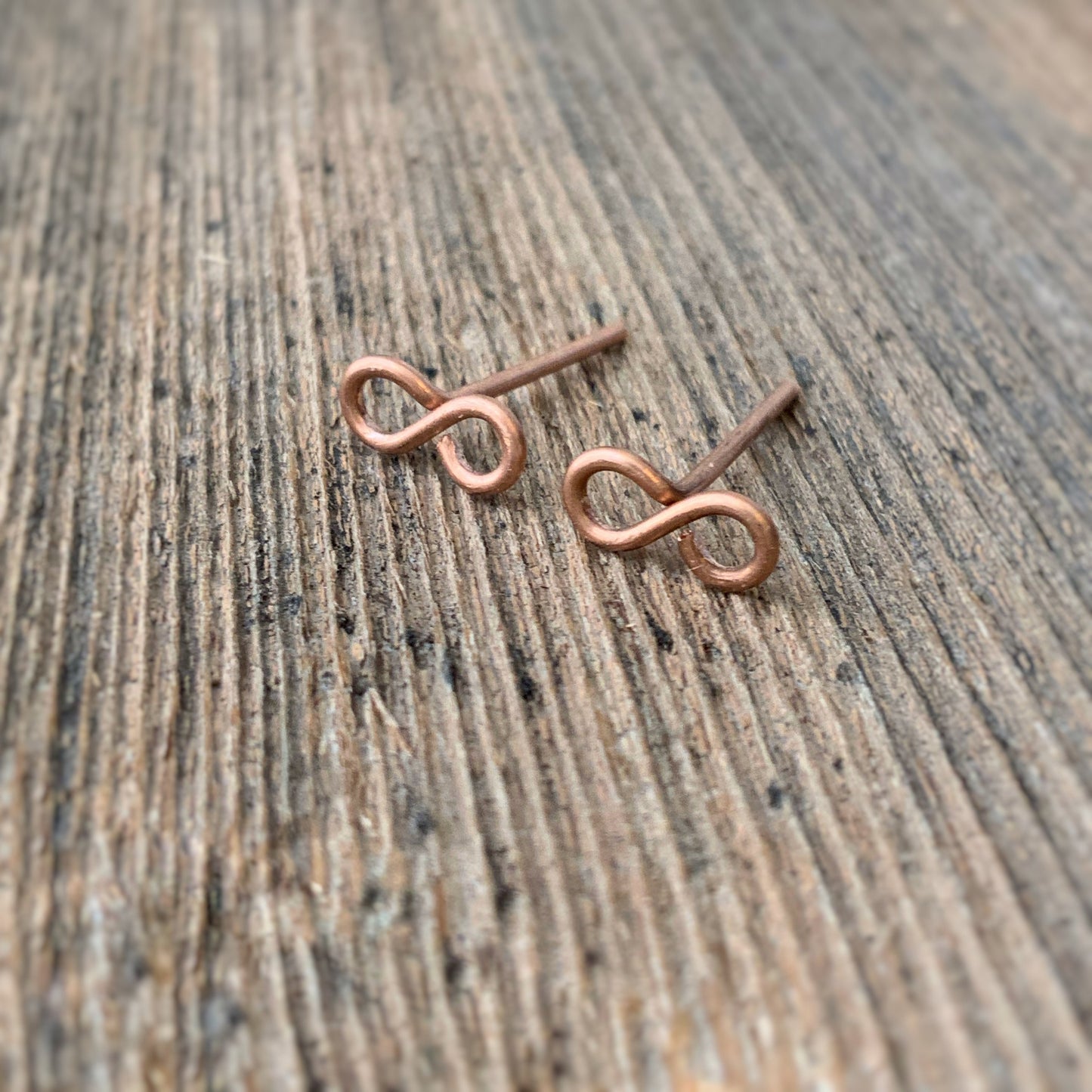 Copper Infinity Studs