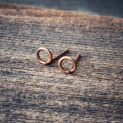 Copper Circle Studs