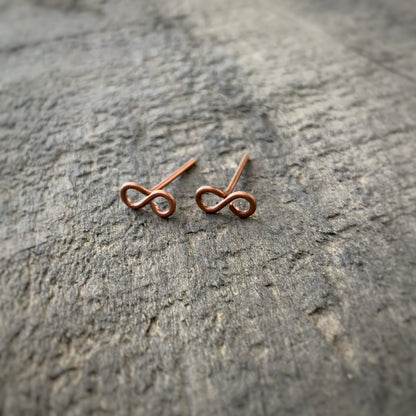 Copper Infinity Studs