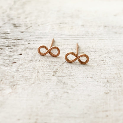 Copper Infinity Studs