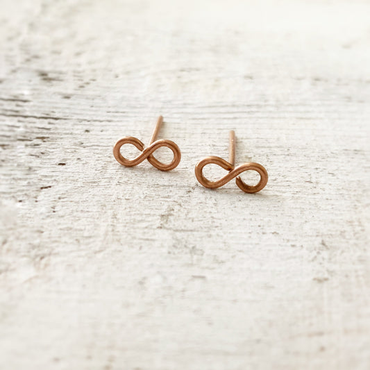 Copper Infinity Studs