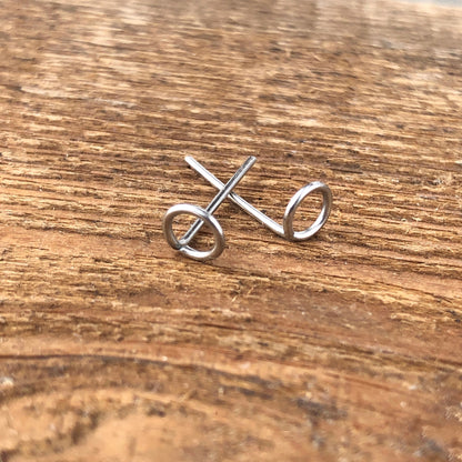 Circle Studs, Stainless Steel