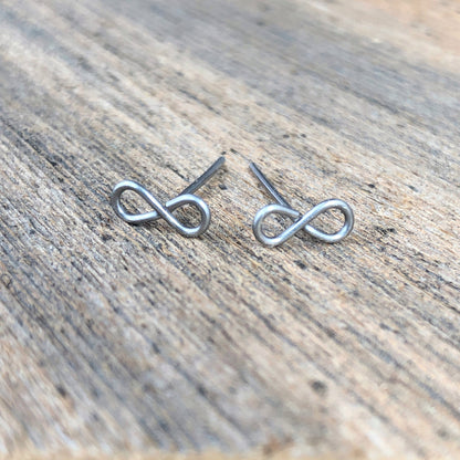 Infinity Studs, Stainless Steel