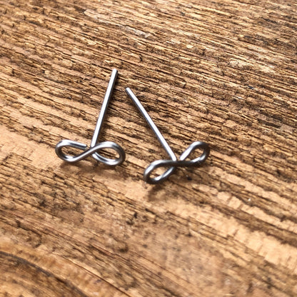 Infinity Studs, Stainless Steel