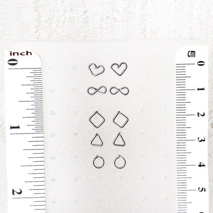 Circle Studs, Stainless Steel