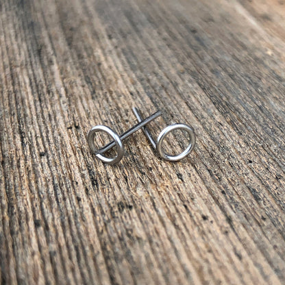 Circle Studs, Stainless Steel
