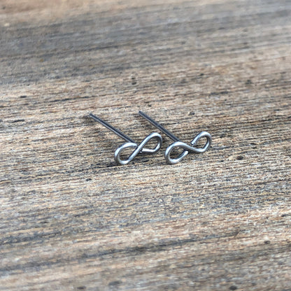 Infinity Studs, Stainless Steel