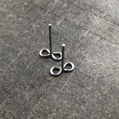 Infinity Studs, Stainless Steel