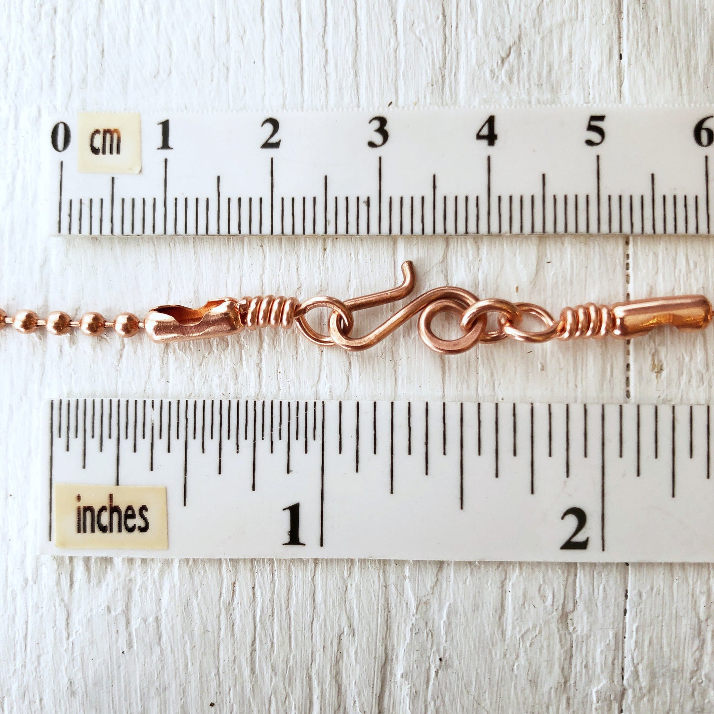 2.4mm Copper Ball Chain Necklace with Artisan Clasp – Slide-On Pendant Ready