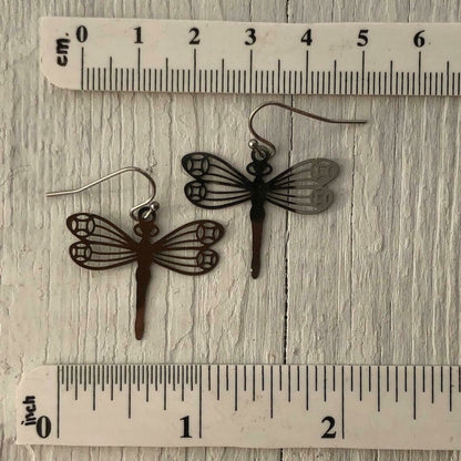 Filigree Dragonfly Earrings – Lightweight Cutout Design